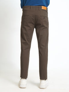 Chocolate Brown Self Cotton Chino Pant-31