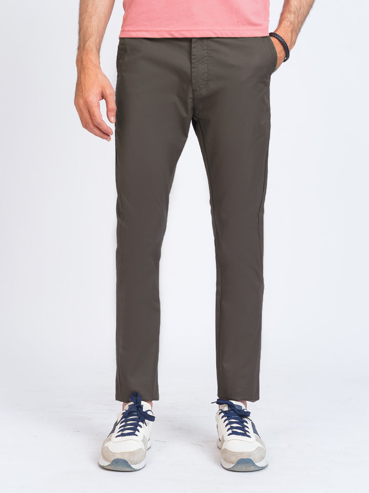 Brown Self Cotton Chino Pant-39