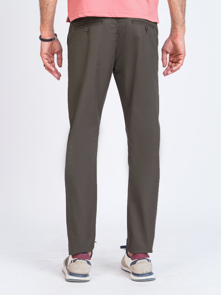 Brown Self Cotton Chino Pant-41