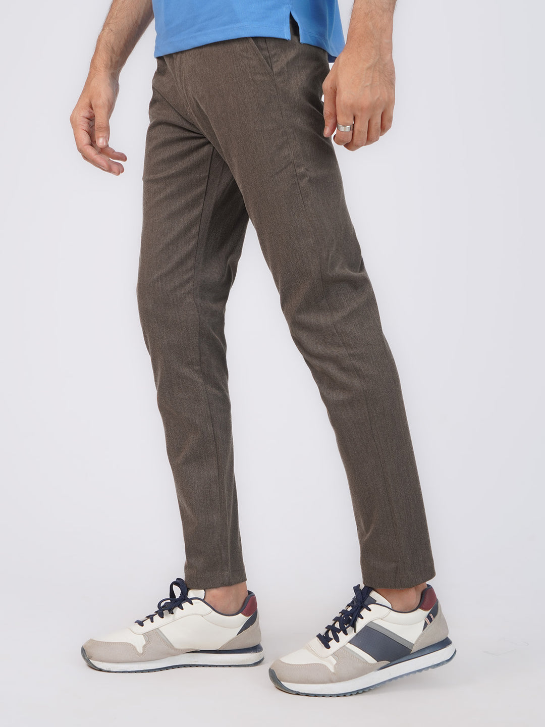 Brown Self Cotton Chino Pant-43