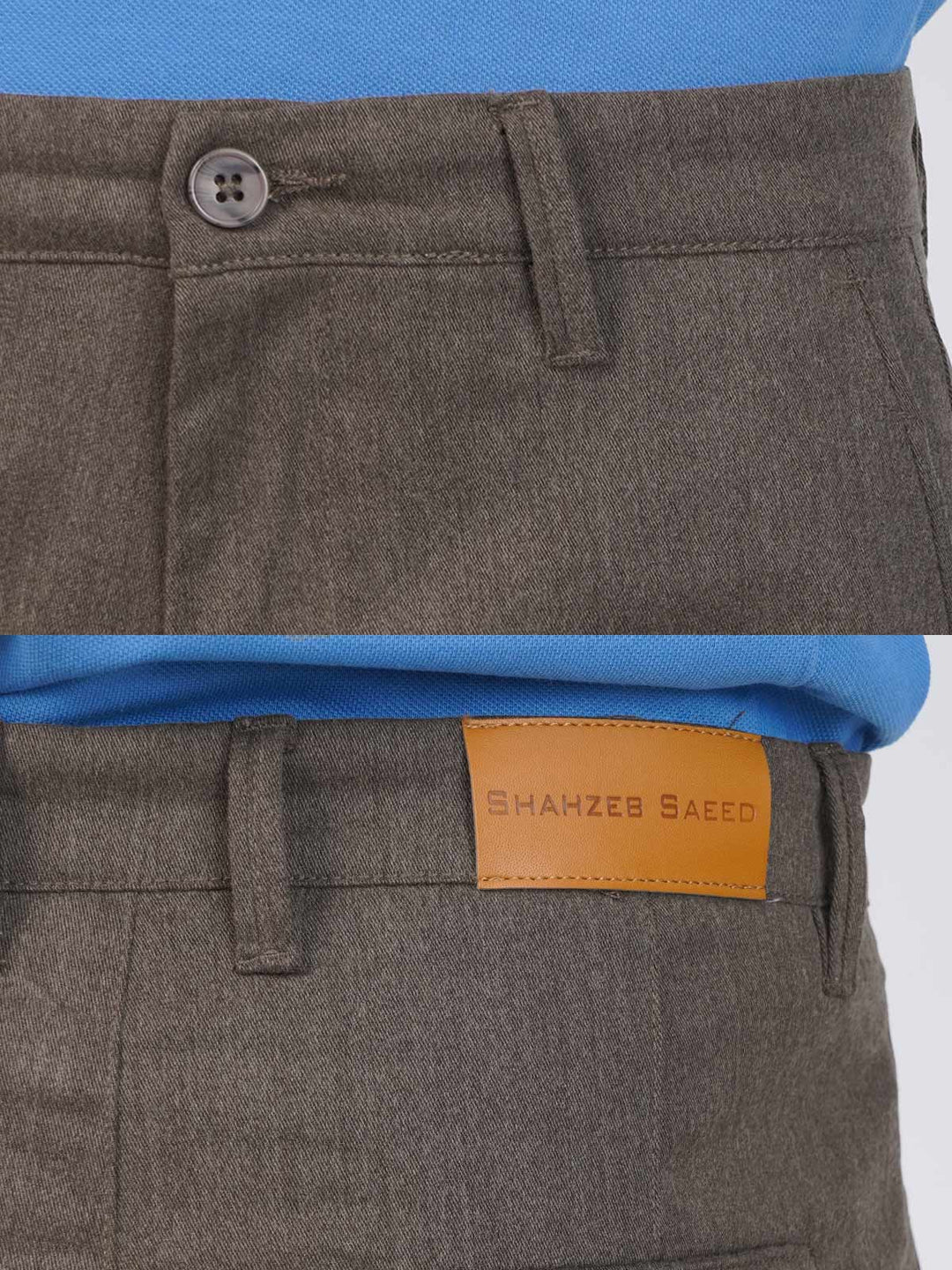 Brown Self Cotton Chino Pant-43