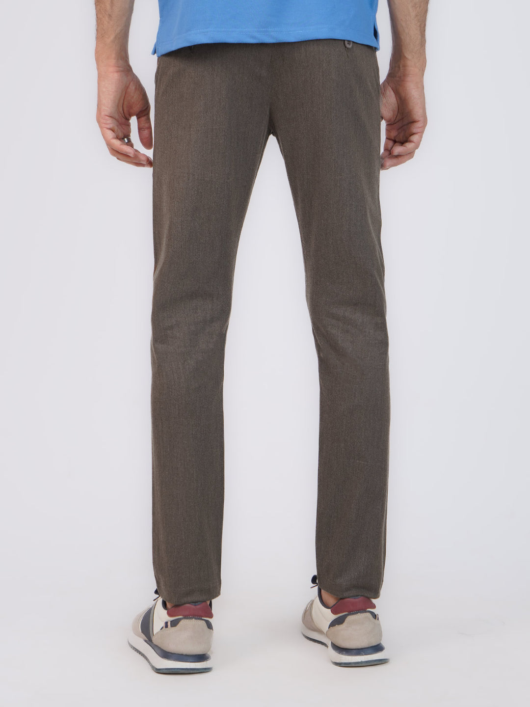 Brown Self Cotton Chino Pant-43