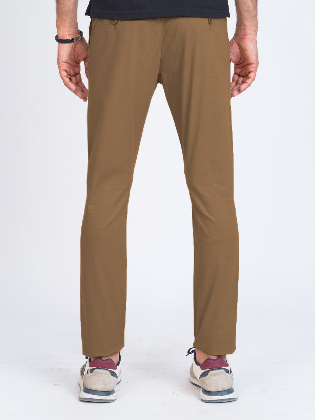 Camel Brown Self Cotton Chino Pant-40