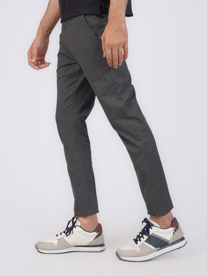 Charcoal Self Cotton Chino Pant-43