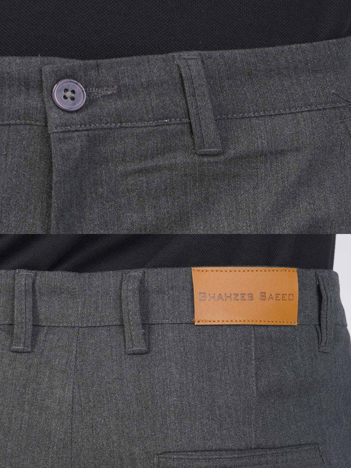 Charcoal Self Cotton Chino Pant-43