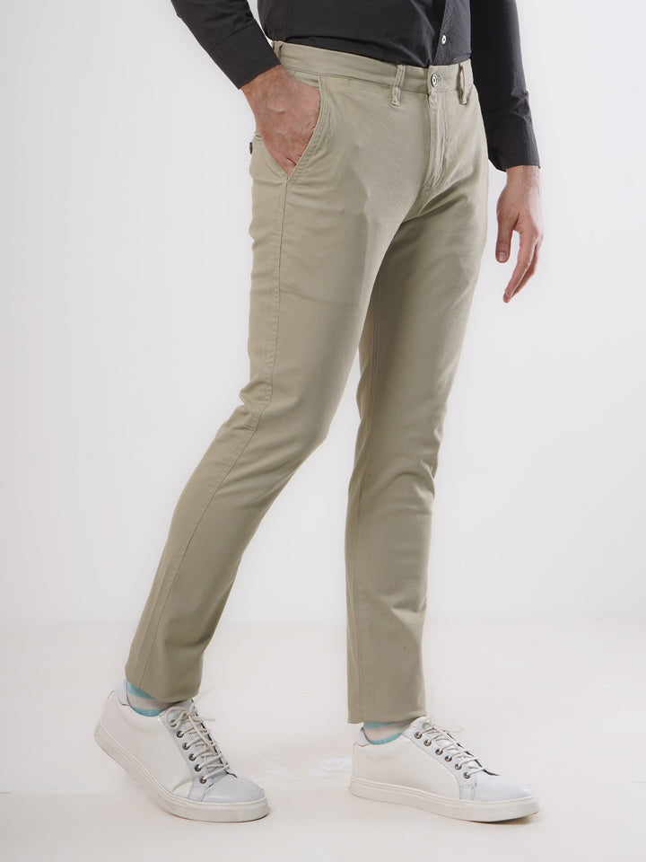 Cloud Cream Plain Cotton Chino Pant-37