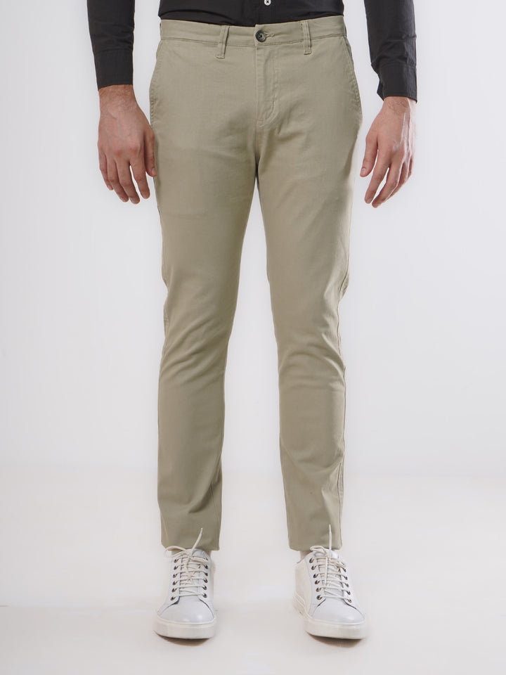 Cloud Cream Plain Cotton Chino Pant-37