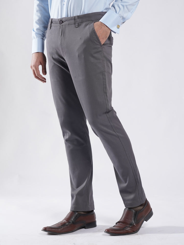 Dark Grey Plain Cotton Chino Pant-51