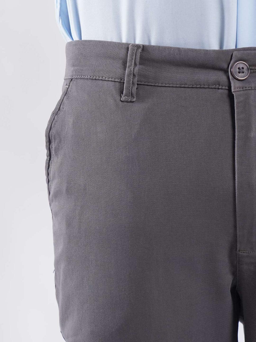 Dark Grey Plain Cotton Chino Pant-51