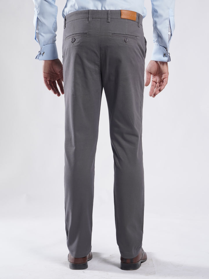 Dark Grey Plain Cotton Chino Pant-51