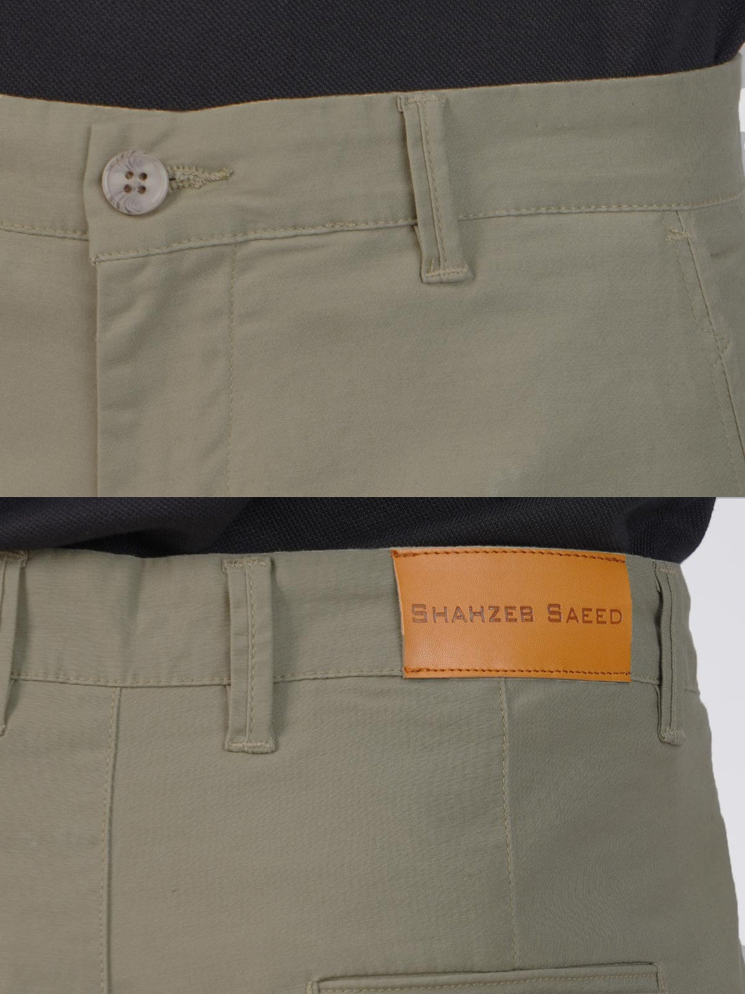 Dark Khaki Plain Cotton Chino Pant-42