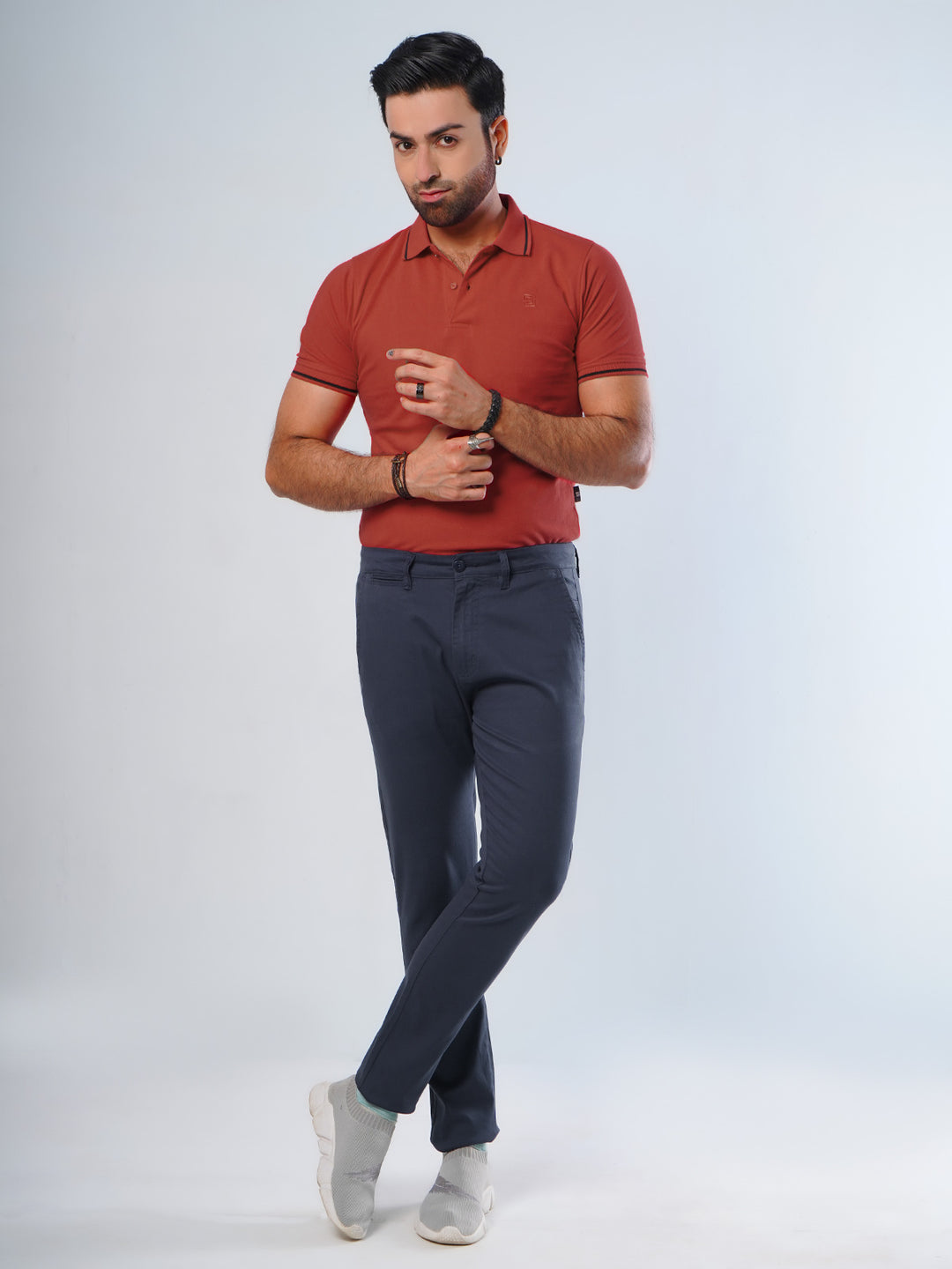 Navy Blue Plain Cotton Chino Pant-26