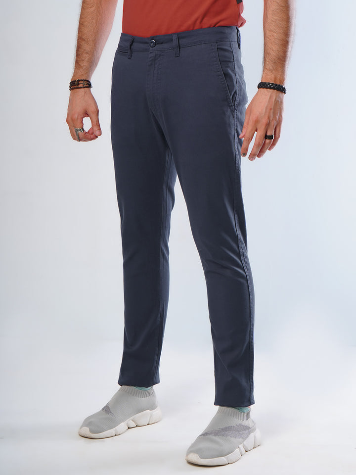 Navy Blue Plain Cotton Chino Pant-26