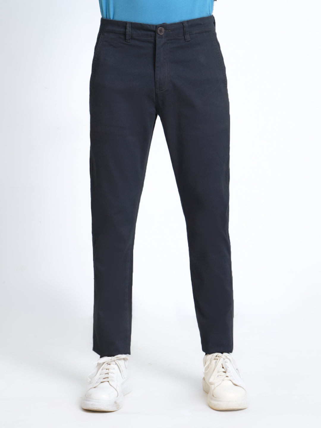 Dark Blue Plain Cotton Chino Pant-38