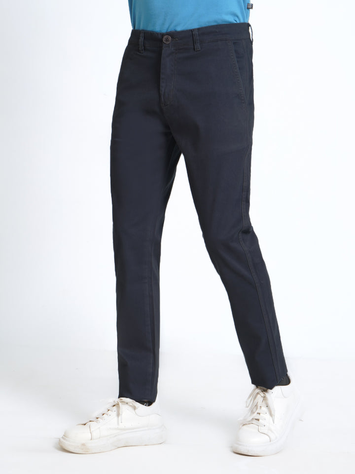 Dark Blue Plain Cotton Chino Pant-38