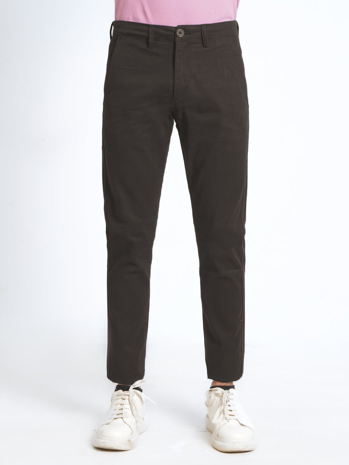 Dark brown Plain Cotton Chino Pant-38