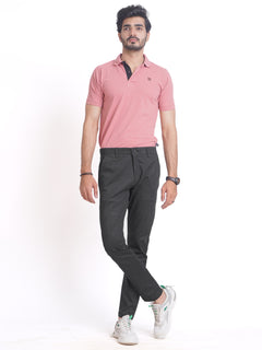 Dark Grey Self Cotton Chino Pant-38