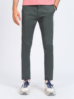 Dark Green Self Cotton Chino Pant-39