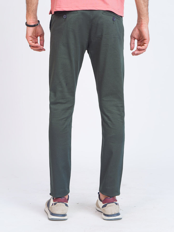 Dark Green Self Cotton Chino Pant-39