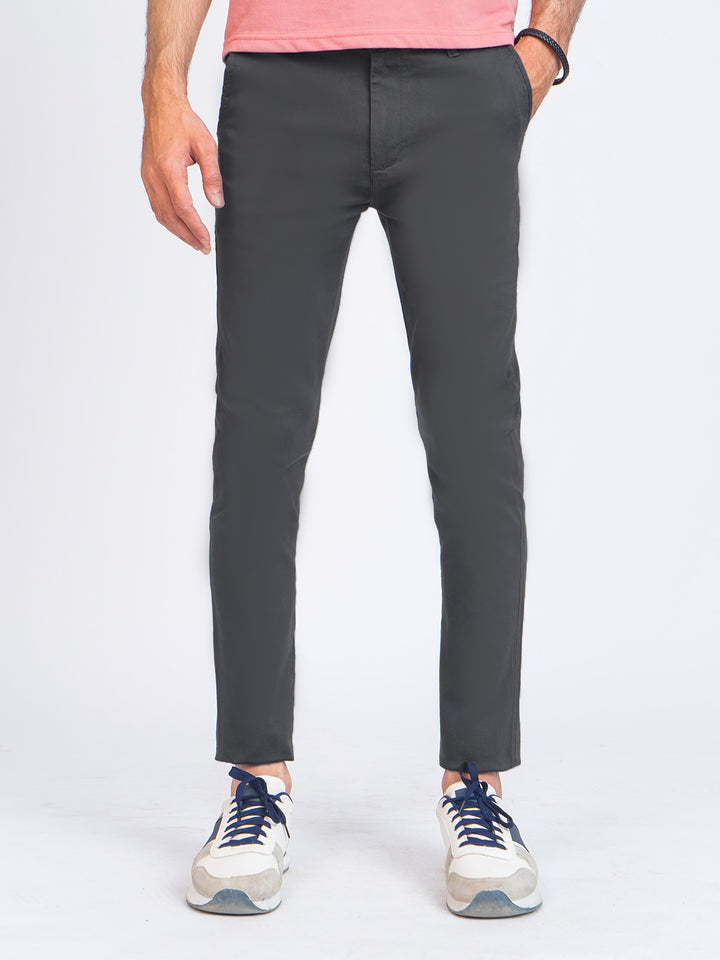 Dark Grey Self Cotton Chino Pant-39