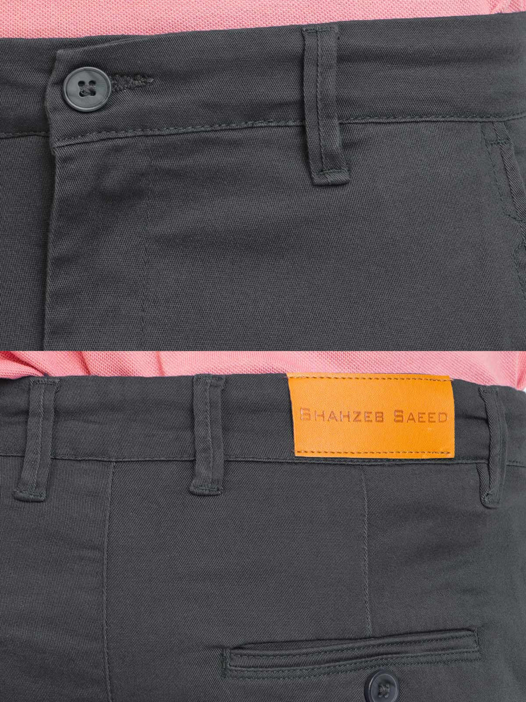 Dark Grey Self Cotton Chino Pant-39