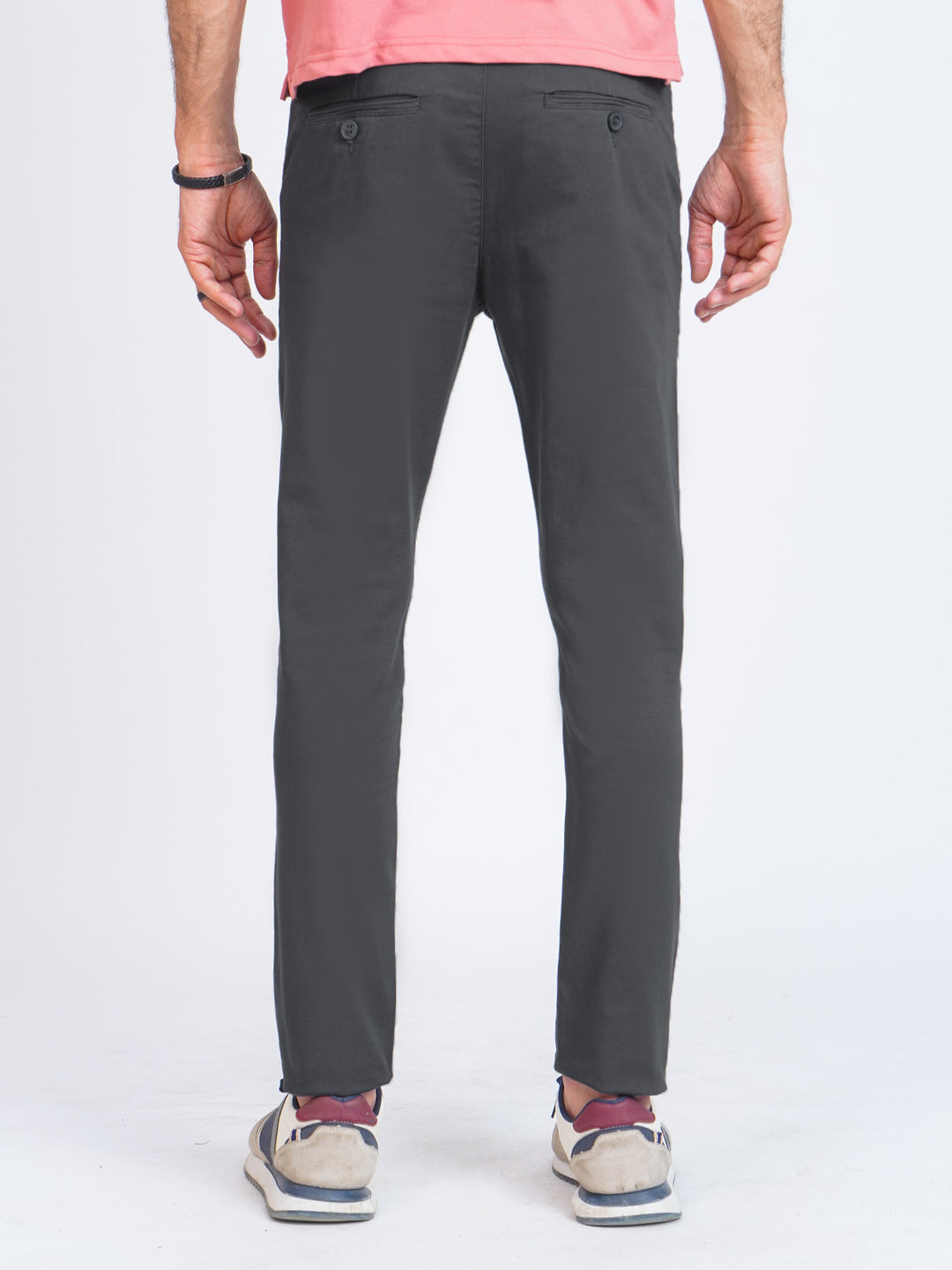 Dark Grey Self Cotton Chino Pant-39