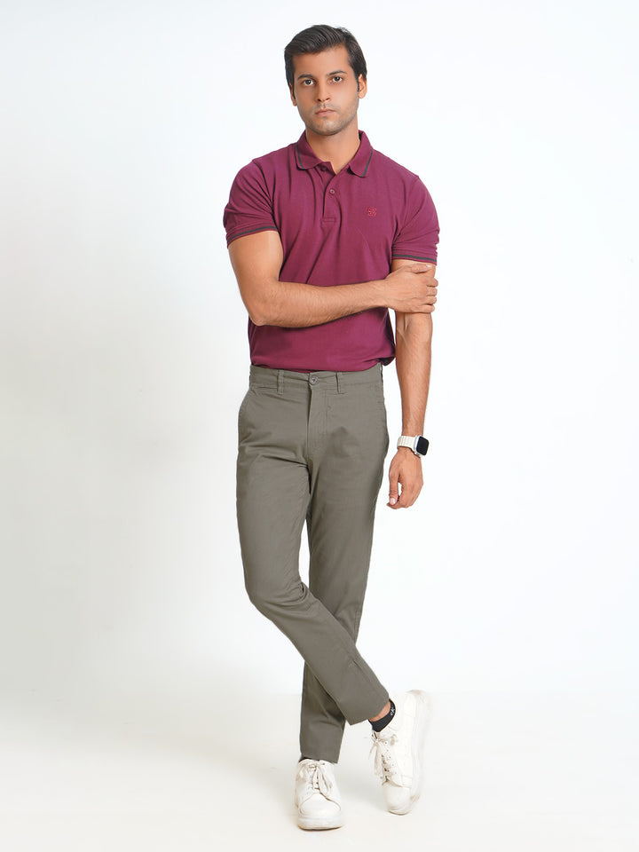 Dim Grey Cotton Chino Pant-31