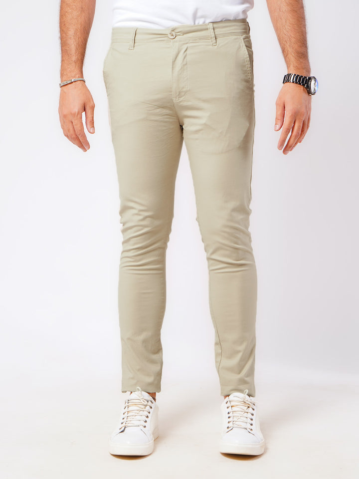 Fawn Plain Cotton Chino Pant-48