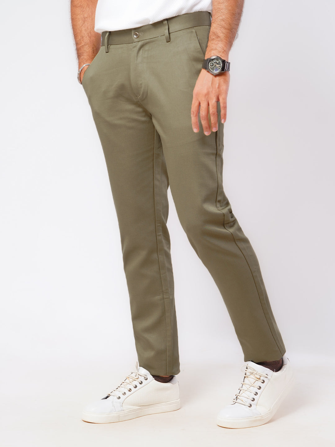 Golden Brown Self Imported Cotton Chino Pant-45