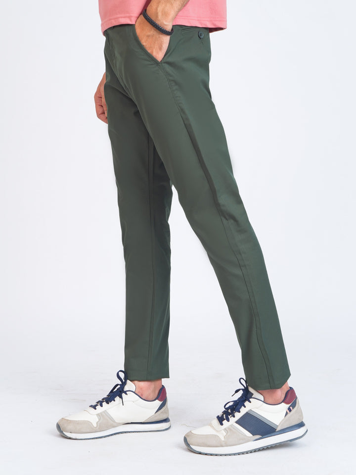 Green Self Cotton Chino Pant-39