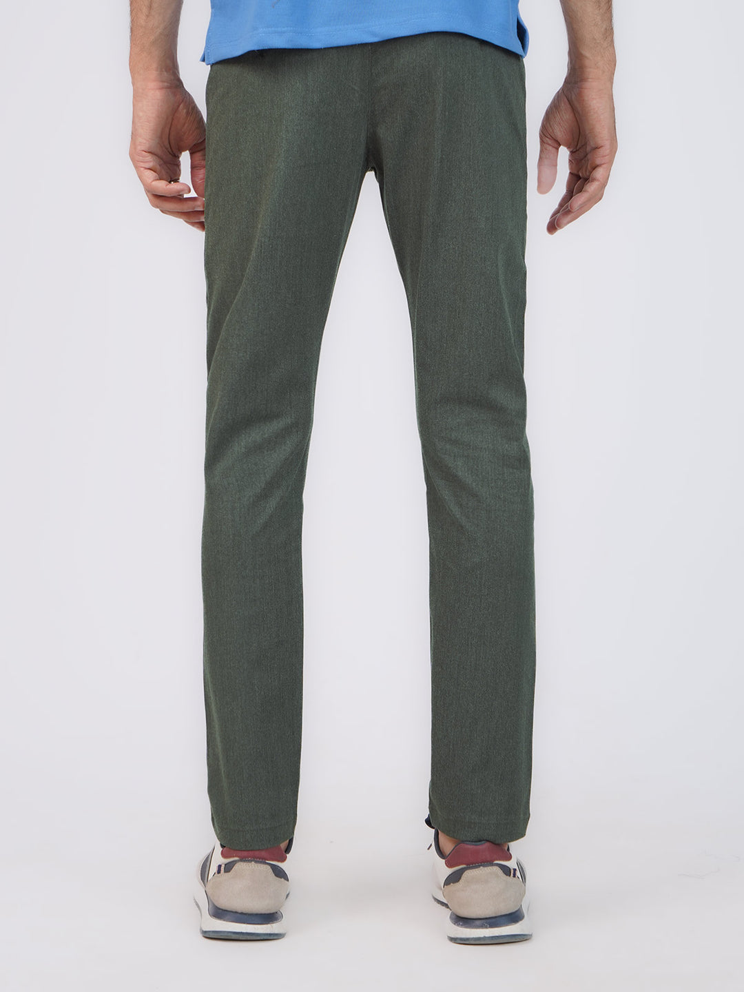 Green Self Cotton Chino Pant-43