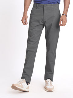 Grey Self Cotton Chino Pant-38