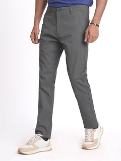 Grey Self Cotton Chino Pant-38