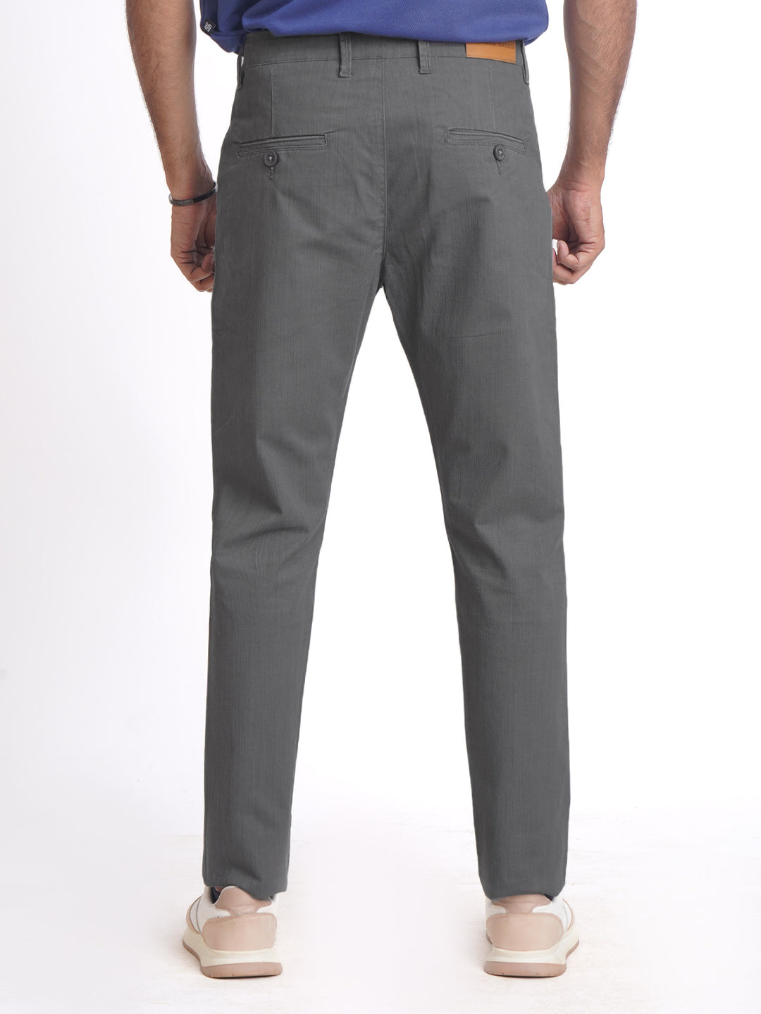 Grey Self Cotton Chino Pant-38