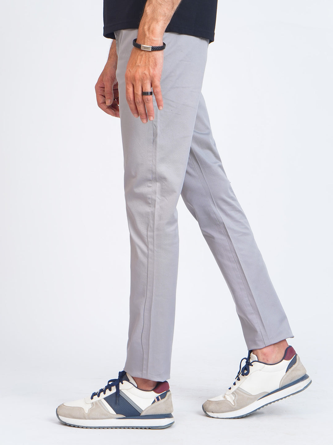 Grey Self Cotton Chino Pant-39