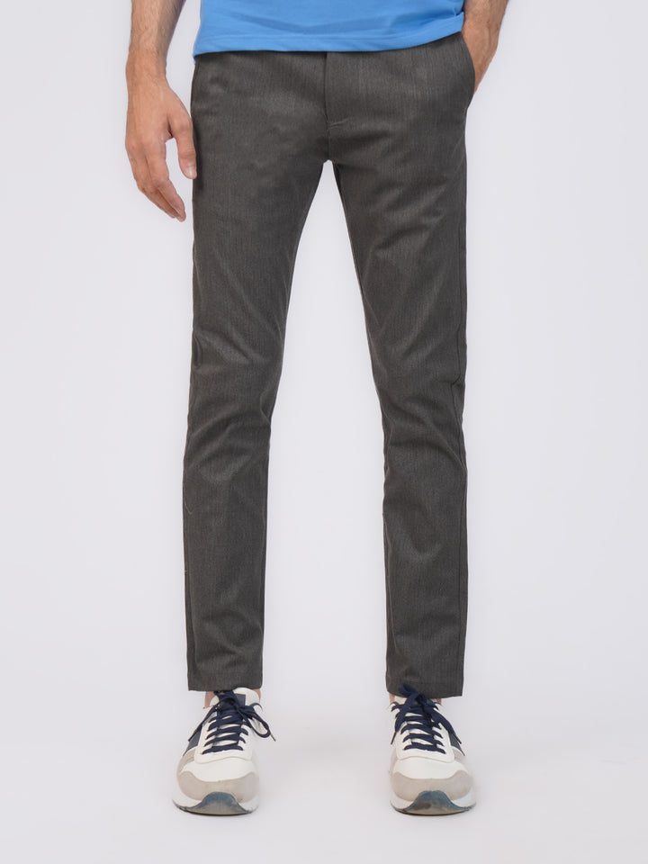 Grey Self Cotton Chino Pant-43