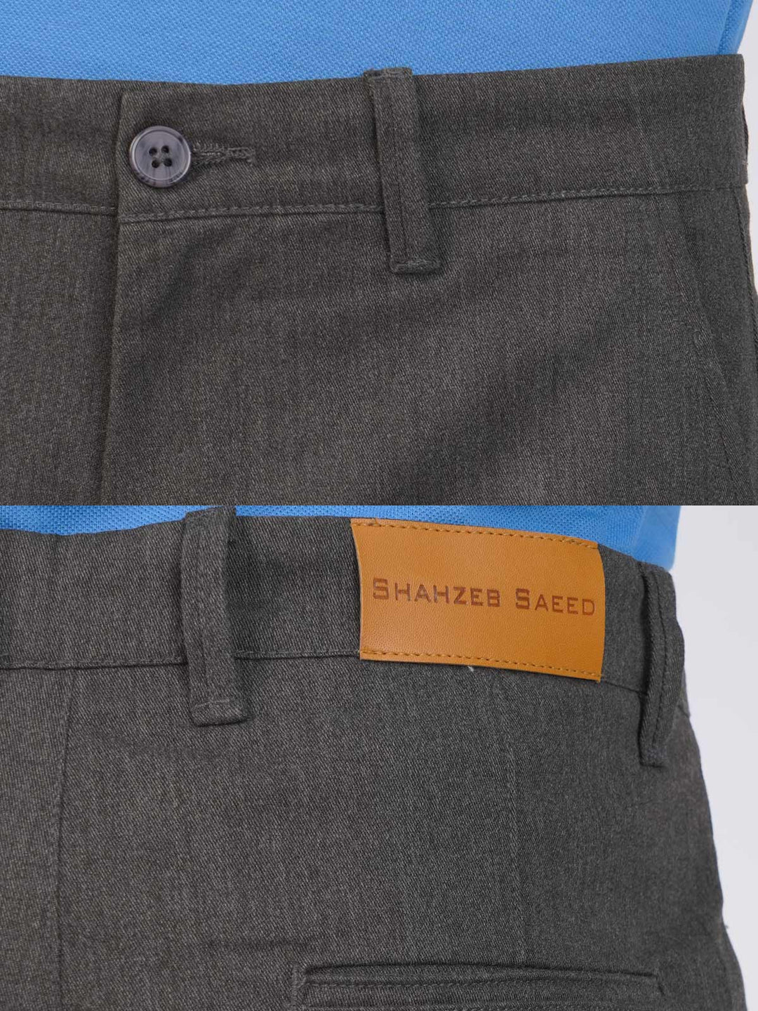 Grey Self Cotton Chino Pant-43