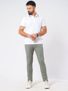 Grey Plain Cotton Chino Pant-46