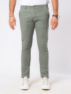 Grey Plain Cotton Chino Pant-46