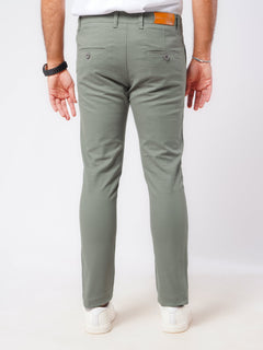 Grey Plain Cotton Chino Pant-46