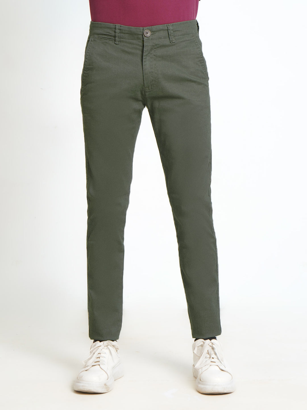 Olive Green Cotton Chino Pant-31