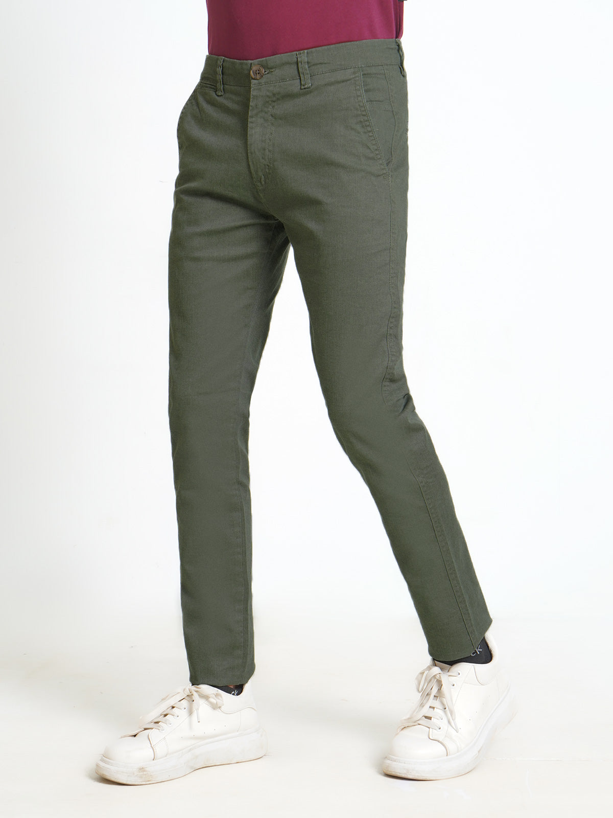 Olive Green Cotton Chino Pant-31