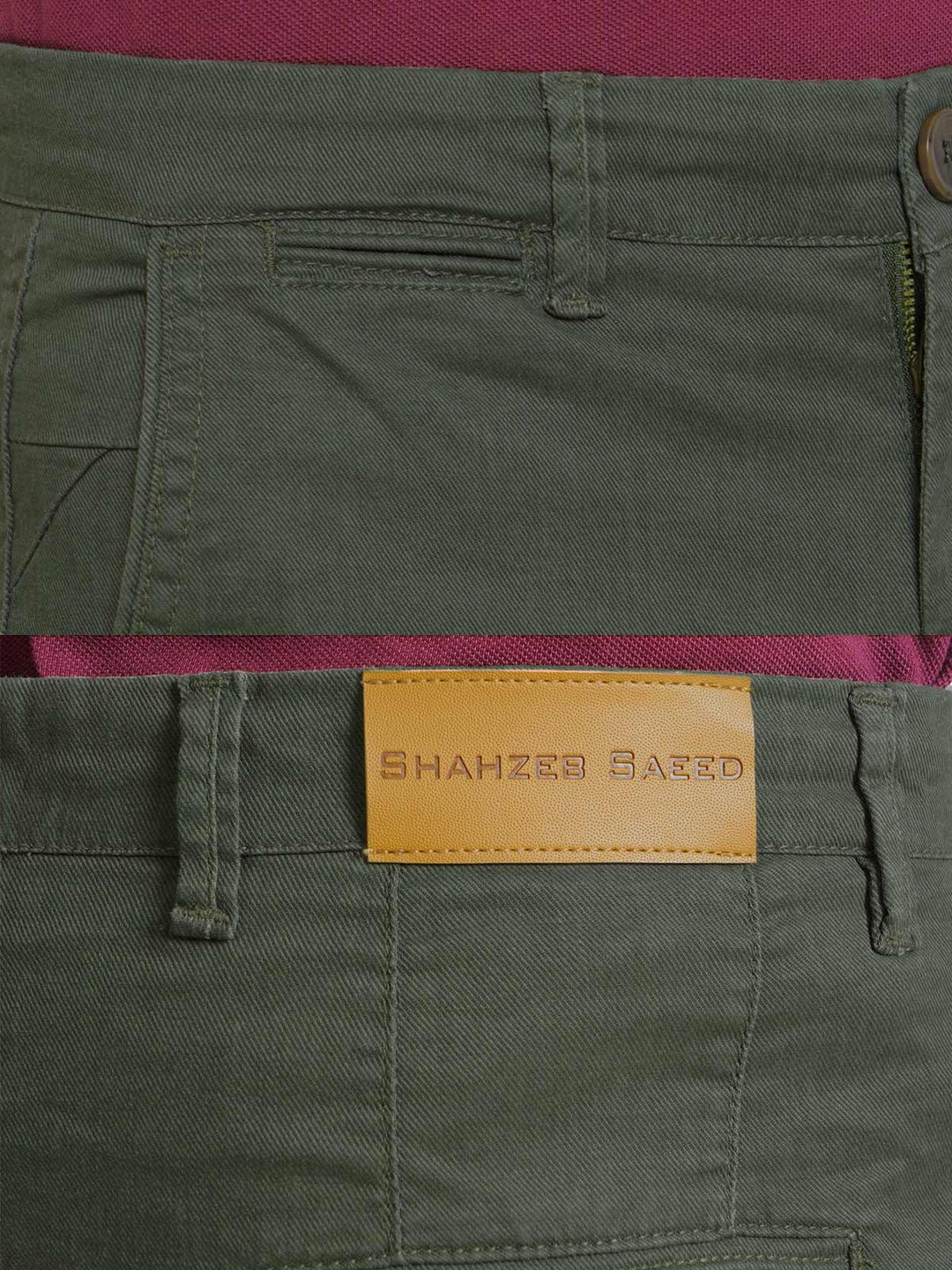 Olive Green Cotton Chino Pant-31