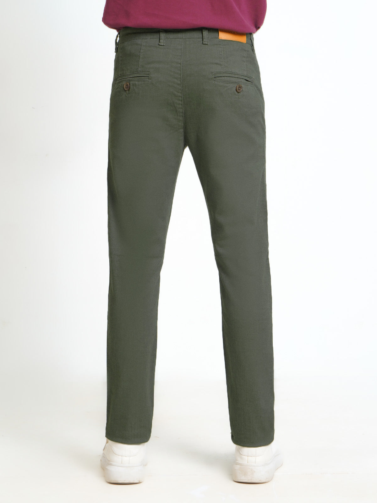 Olive Green Cotton Chino Pant-31