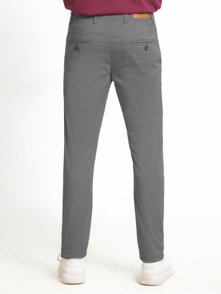 Ice Grey Self Cotton Chino Pant-31