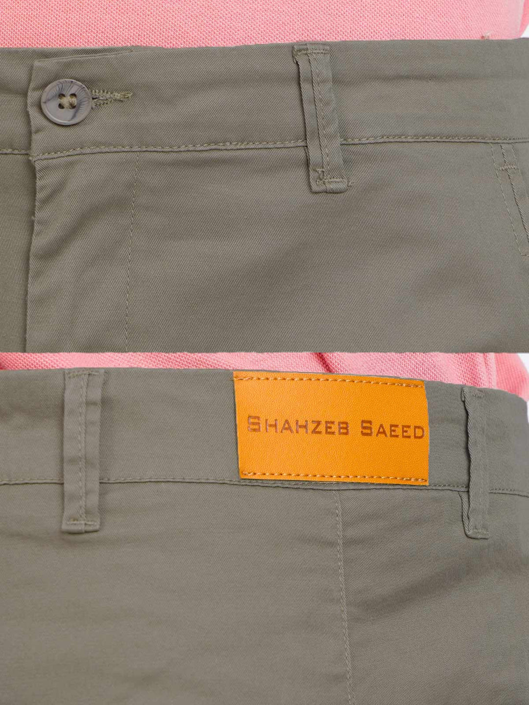 Khaki Self Cotton Chino Pant-39