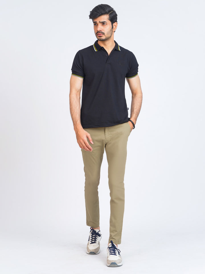 Khaki Self Cotton Chino Pant-41