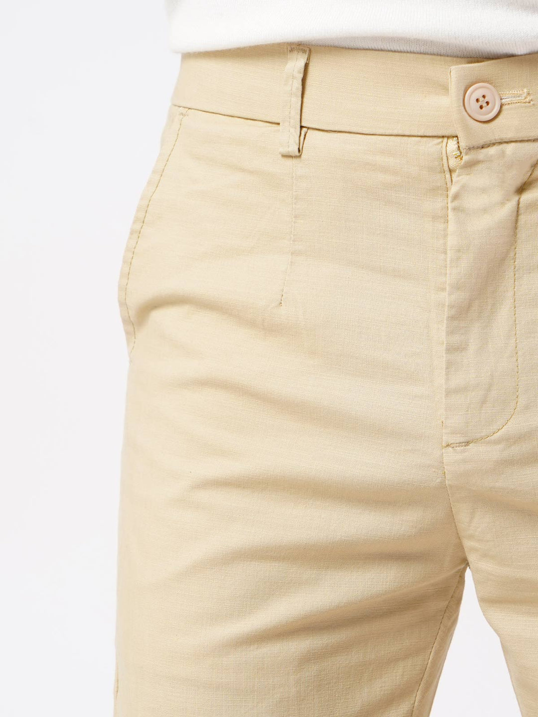 Khaki Self Imported Cotton Chino Pant-44