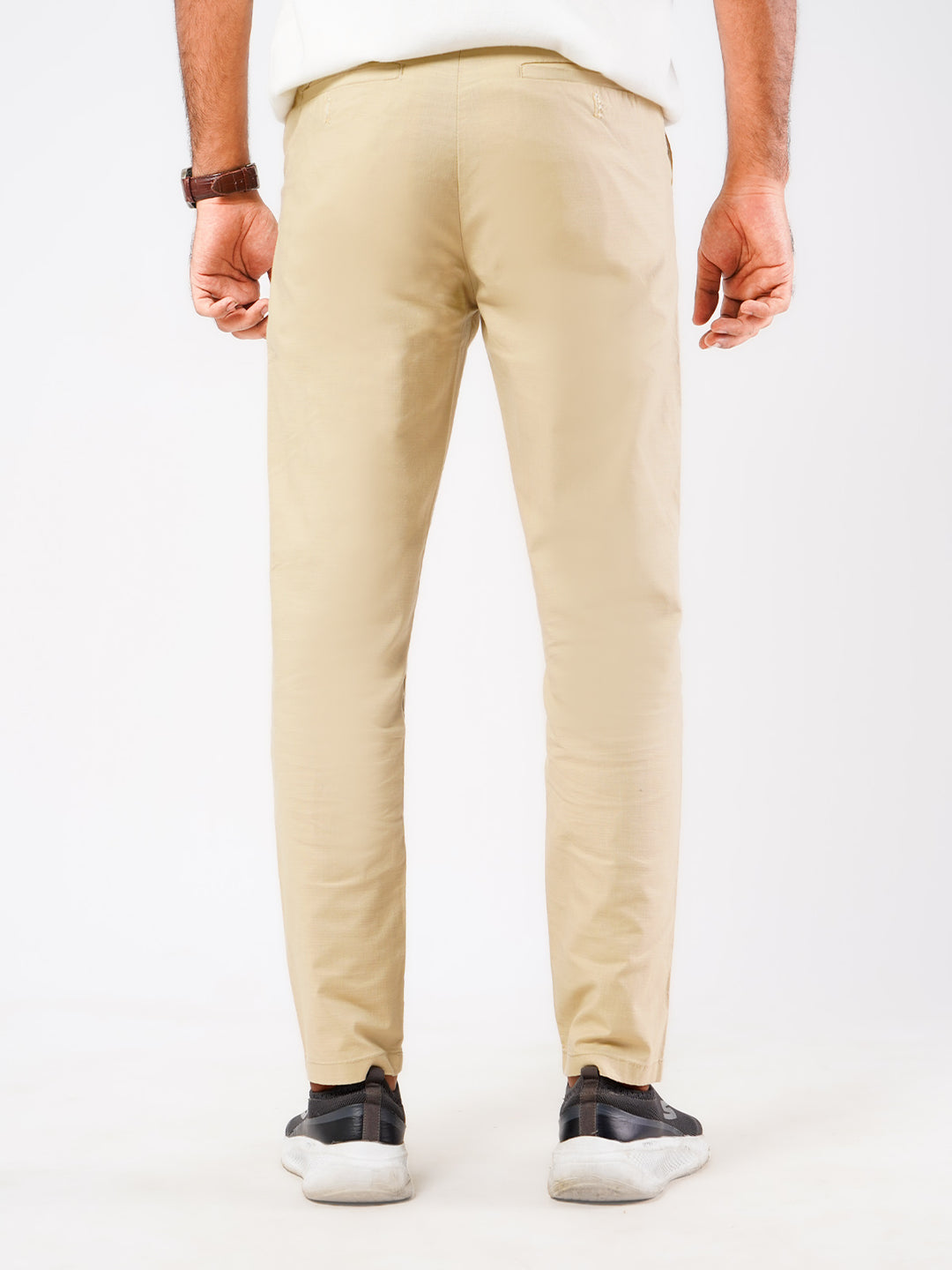 Khaki Self Imported Cotton Chino Pant-44