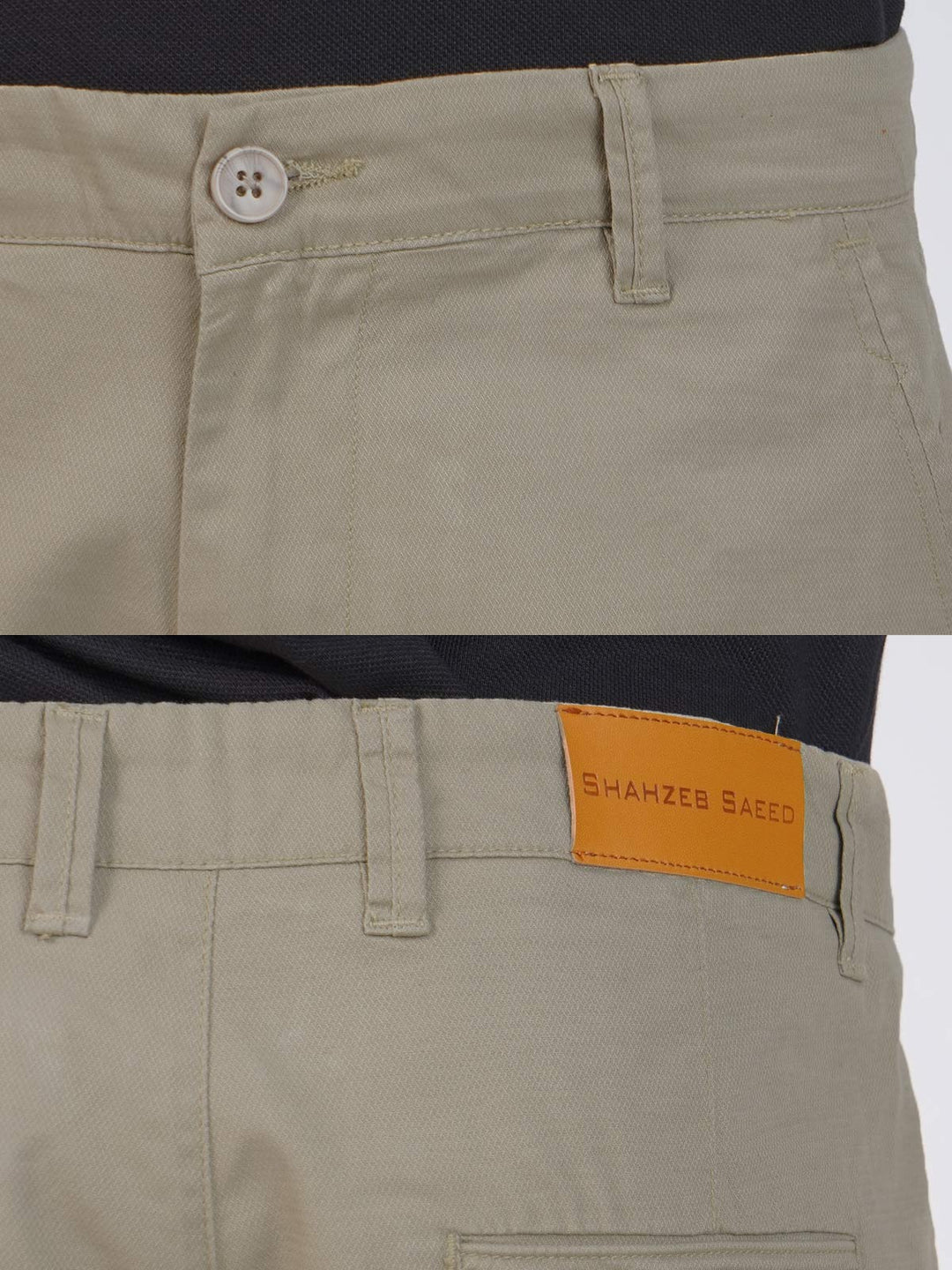 Khaki Self Cotton Chino Pant-42